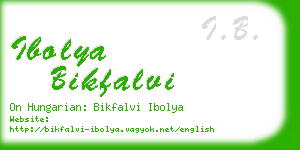 ibolya bikfalvi business card